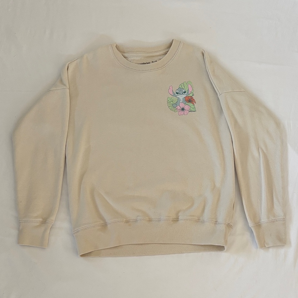 Abercrombie Kids Beige Stitch Sweatshirt Size 11/12